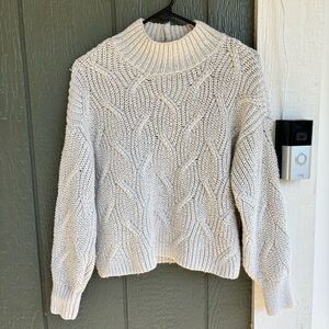 American Eagle Cable Knit Mock Neck Sweater Medium